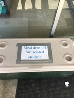 Meal drop-off for isolated student